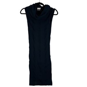 Curator SF Sleeveless Aster Dress Black Blue Striped Cotton Small
